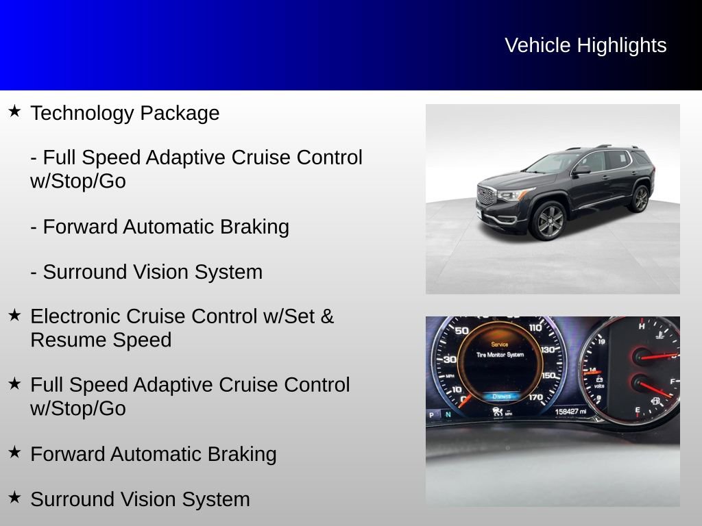 Used 2017 GMC Acadia Denali w/ Technology Package image 12