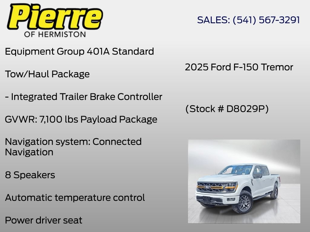 Certified 2025 Ford F150 Tremor w/ Tow/Haul Package AWD/4WD image 6