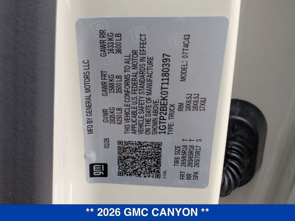 New 2026 GMC Canyon Elevation w/ Convenience Package AWD/4WD image 36