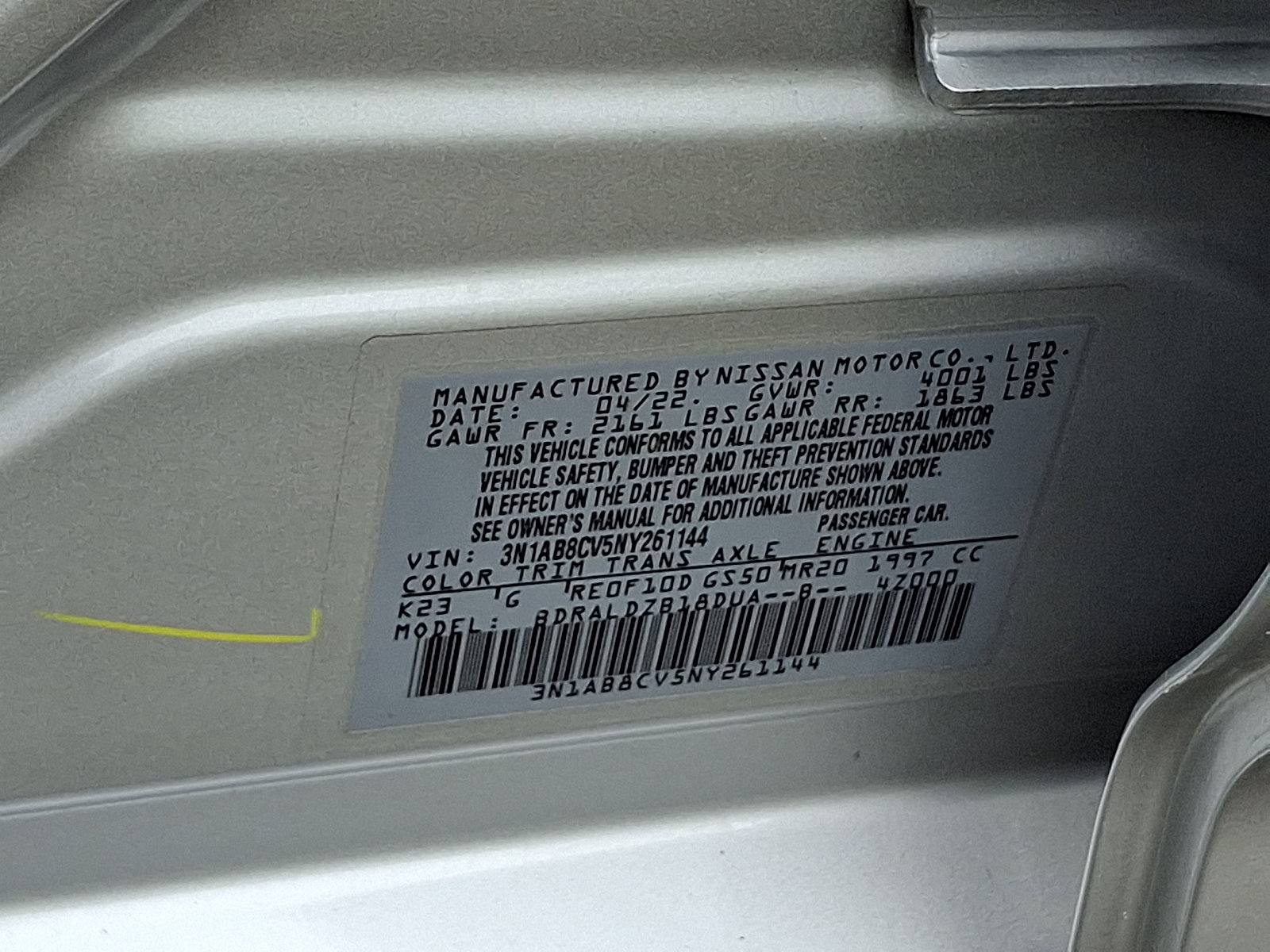 Certified 2022 Nissan Sentra SV w/ All-Weather Package FWD image 25