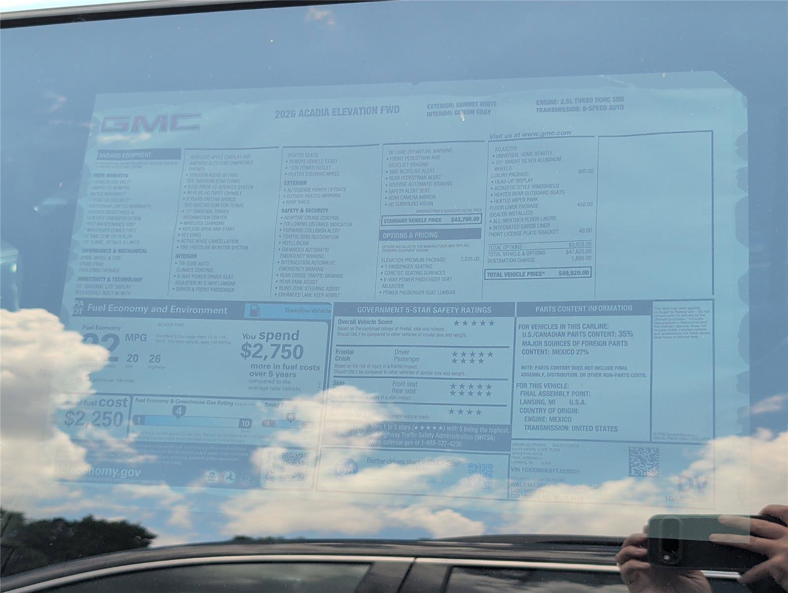 New 2026 GMC Acadia Elevation w/ Elevation Premium Package FWD image 9