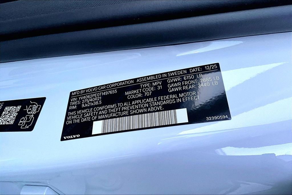 New 2026 Volvo XC90 B6 Plus w/ Protection Package Premier AWD/4WD image 14