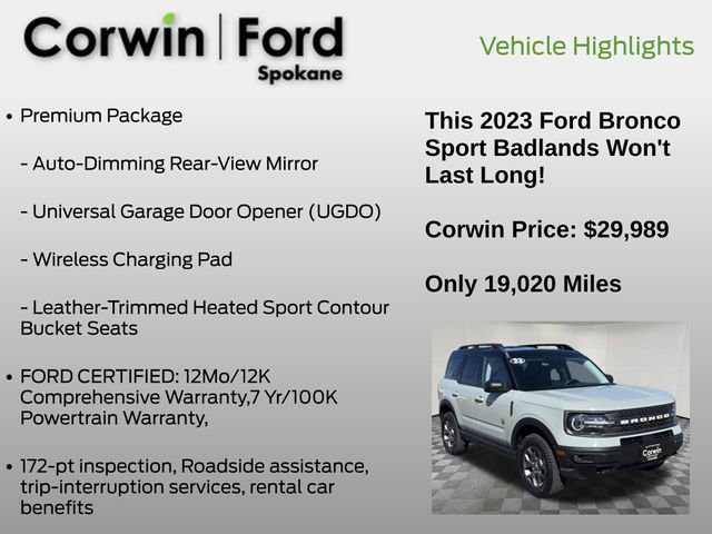 Used 2023 Ford Bronco Sport Badlands w/ Premium Package image 13