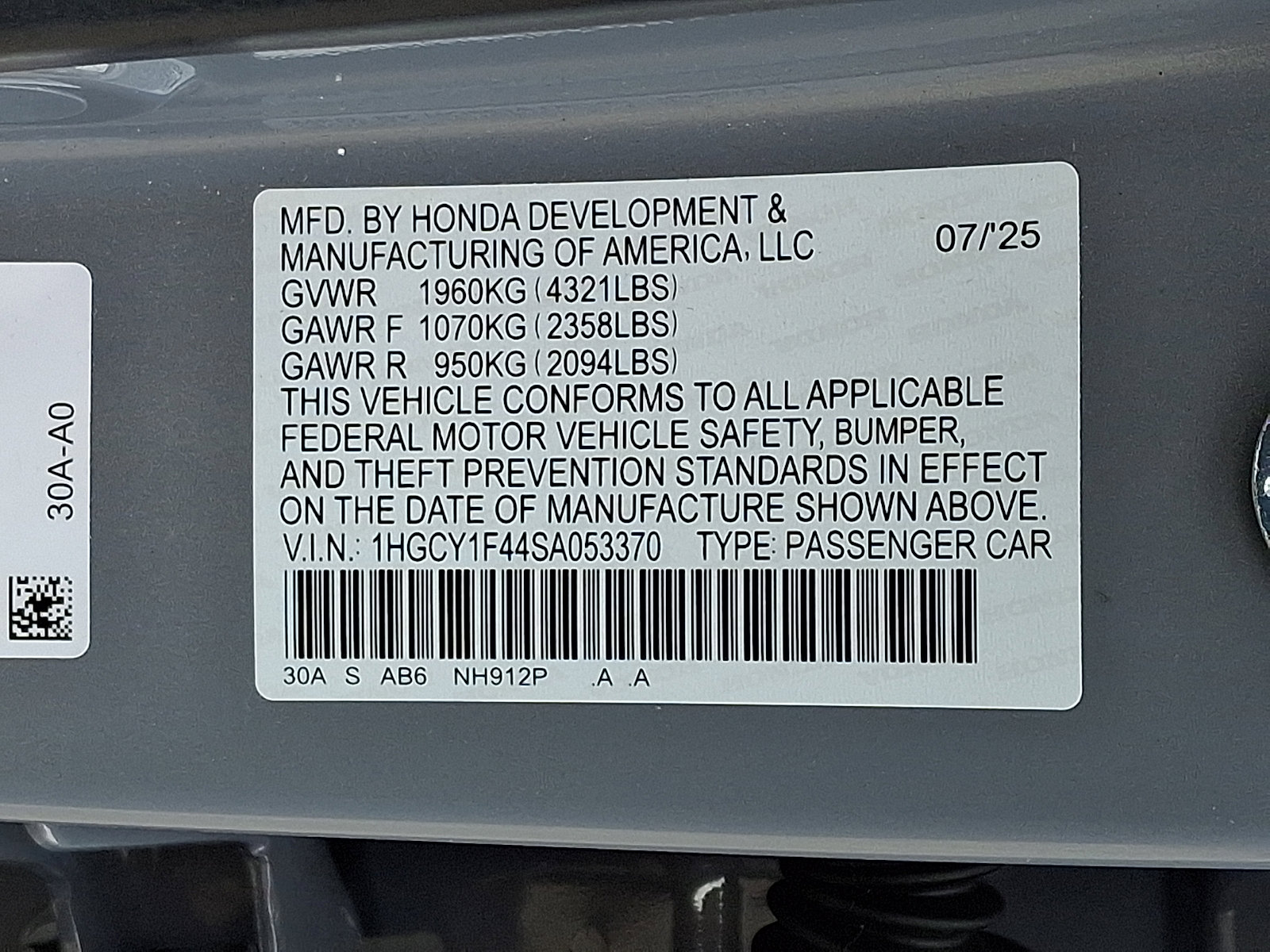 Certified 2025 Honda Accord SE image 4