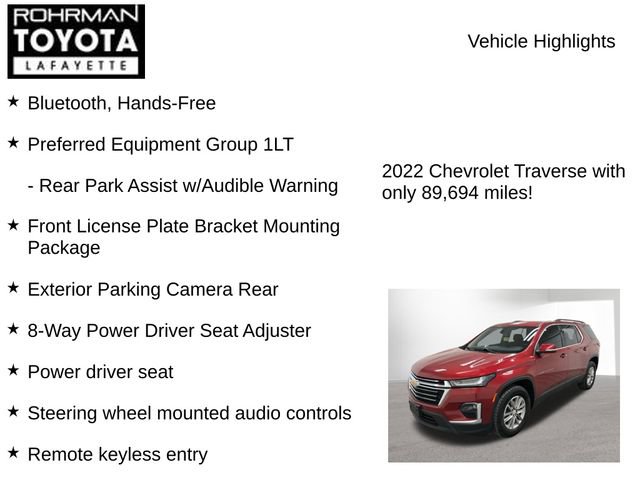 Used 2022 Chevrolet Traverse LT FWD image 7
