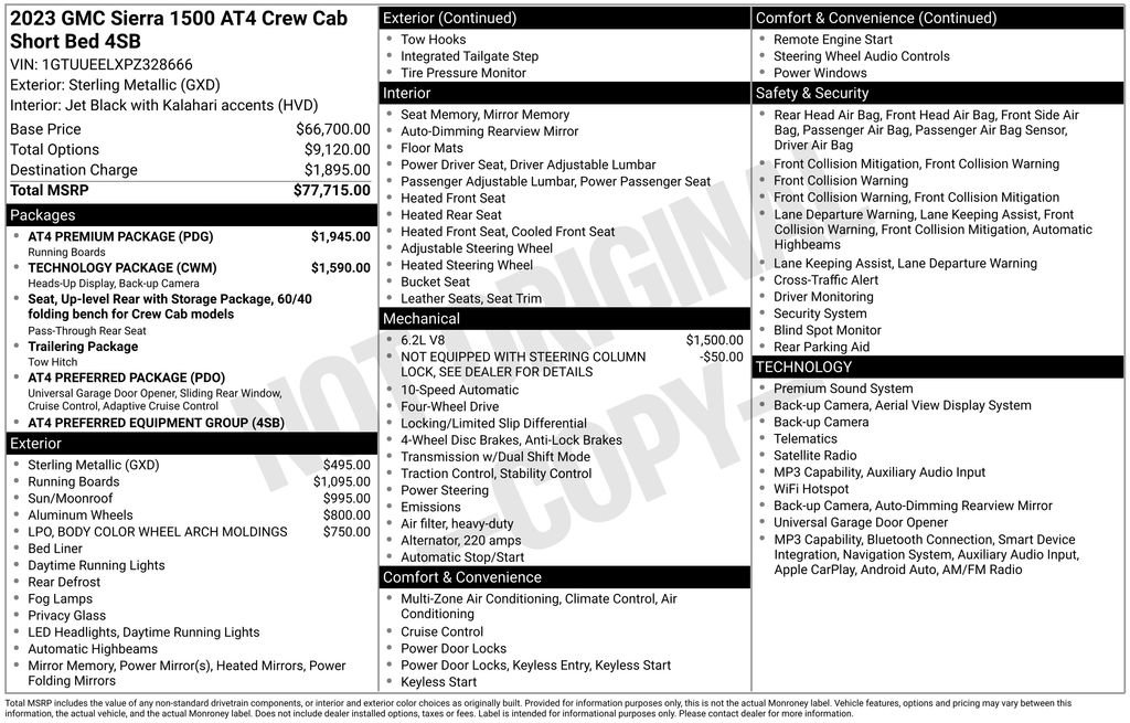 Certified 2023 GMC Sierra 1500 AT4 w/ AT4 Premium Package AWD/4WD image 58