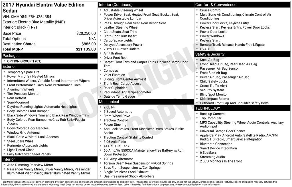 Used 2017 Hyundai Elantra Value Edition FWD image 2