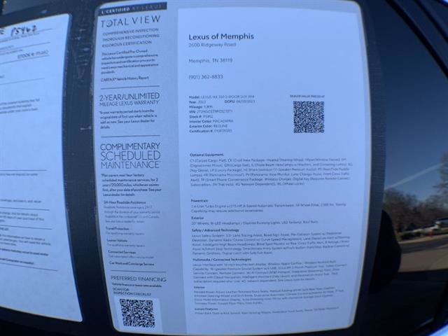 Certified 2023 Lexus NX 350 AWD w/ Vision Package image 26