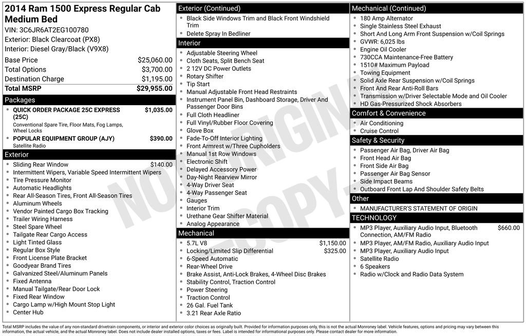 Used 2014 RAM 1500 Express RWD image 3