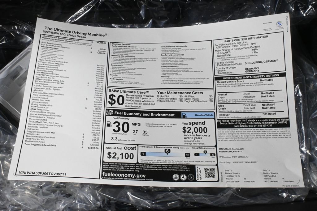 Used 2026 BMW 530i xDrive w/ Premium Package image 39