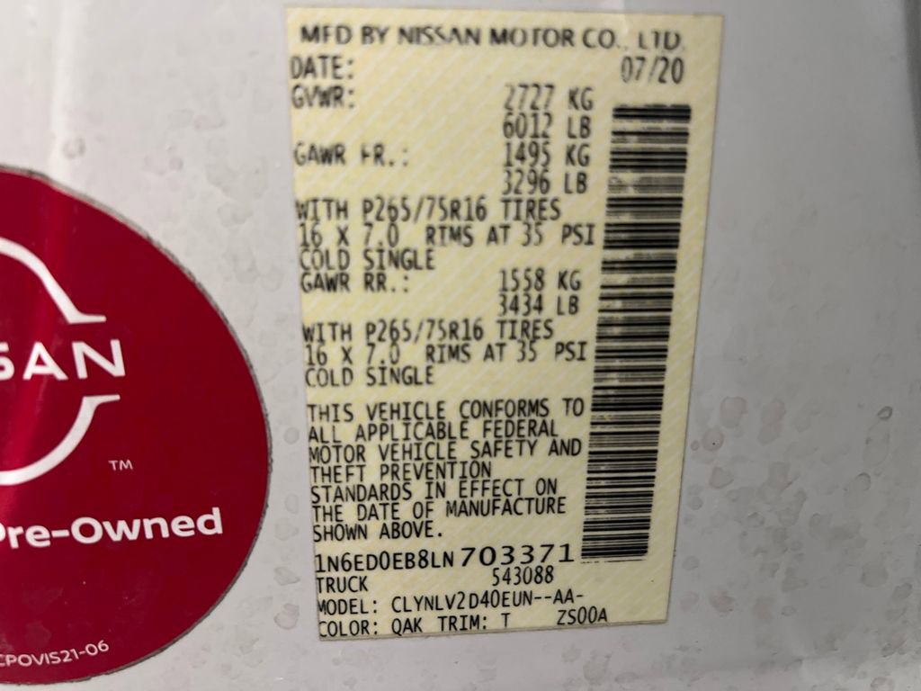 Used 2020 Nissan Frontier PRO-4X w/ Pro-4x Utility Package AWD/4WD image 33