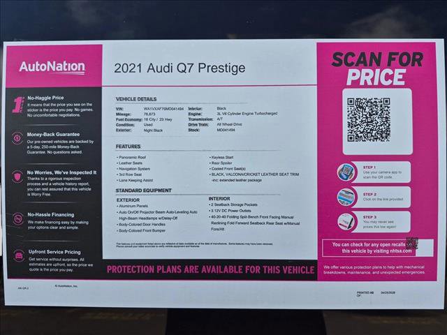 Used 2021 Audi Q7 3.0T Prestige w/ Prestige Package AWD/4WD image 24