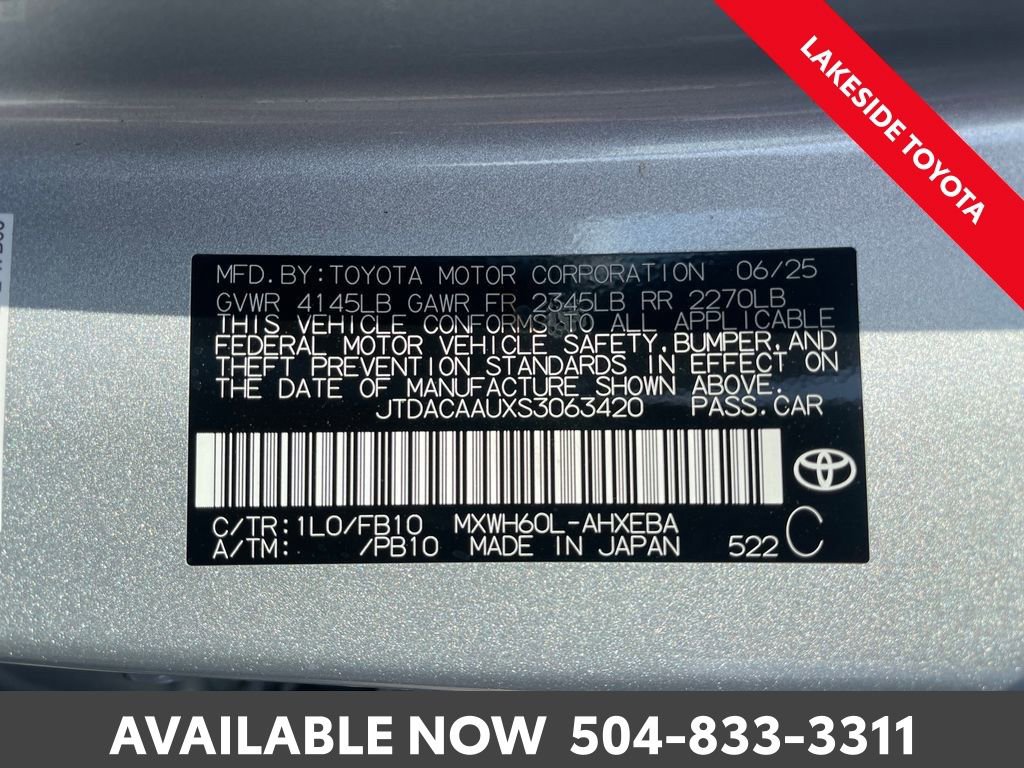 Certified 2025 Toyota Prius LE image 35