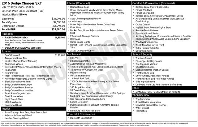 Used 2016 Dodge Charger SXT w/ Rallye Group image 37