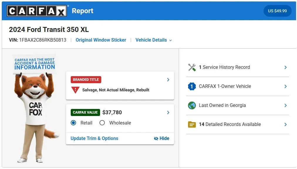 Used 2024 Ford Transit 350 XL RWD image 13
