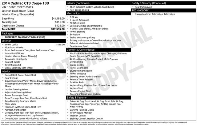 Used 2014 Cadillac CTS AWD Coupe image 26
