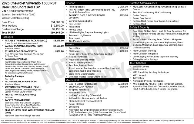 Used 2025 Chevrolet Silverado 1500 RST w/ RST All Star Premium Package AWD/4WD image 40