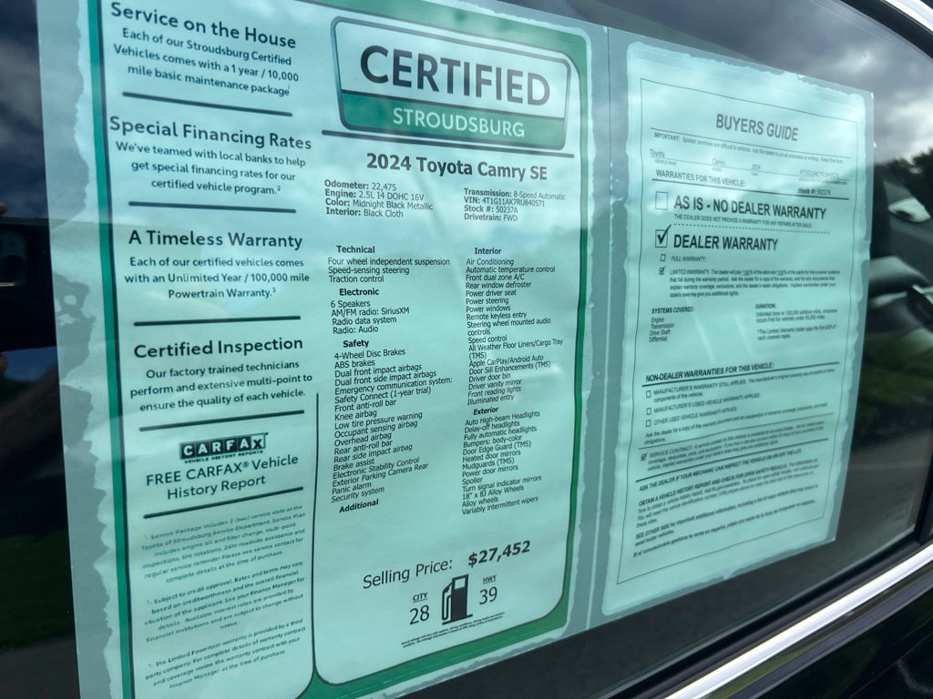 Used 2024 Toyota Camry SE FWD image 31