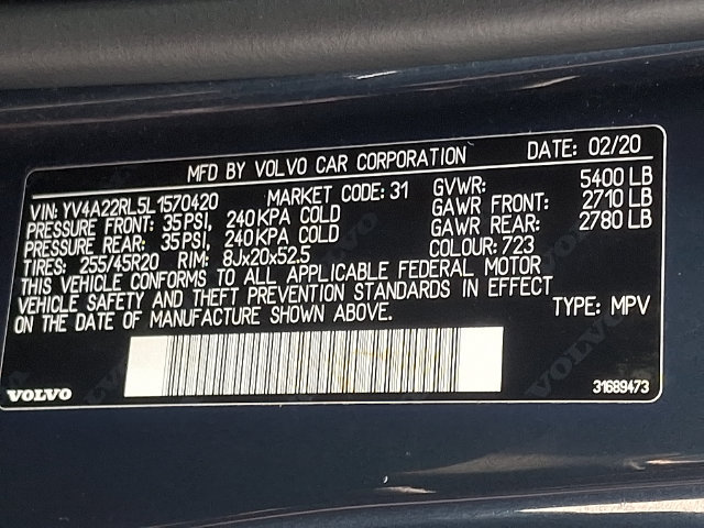 Used 2020 Volvo XC60 T6 Inscription w/ Protection Package Premier AWD/4WD image 26