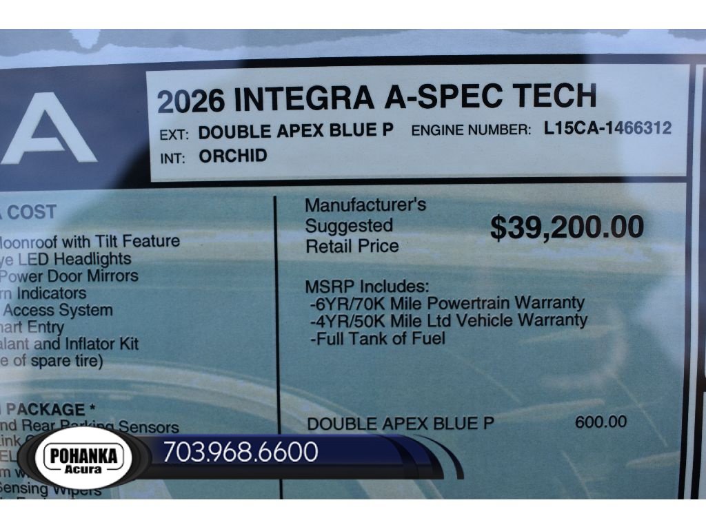 New 2026 Acura Integra A-Spec w/ Technology Package FWD image 35