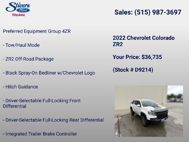 Used 2022 Chevrolet Colorado ZR2 AWD/4WD image 8
