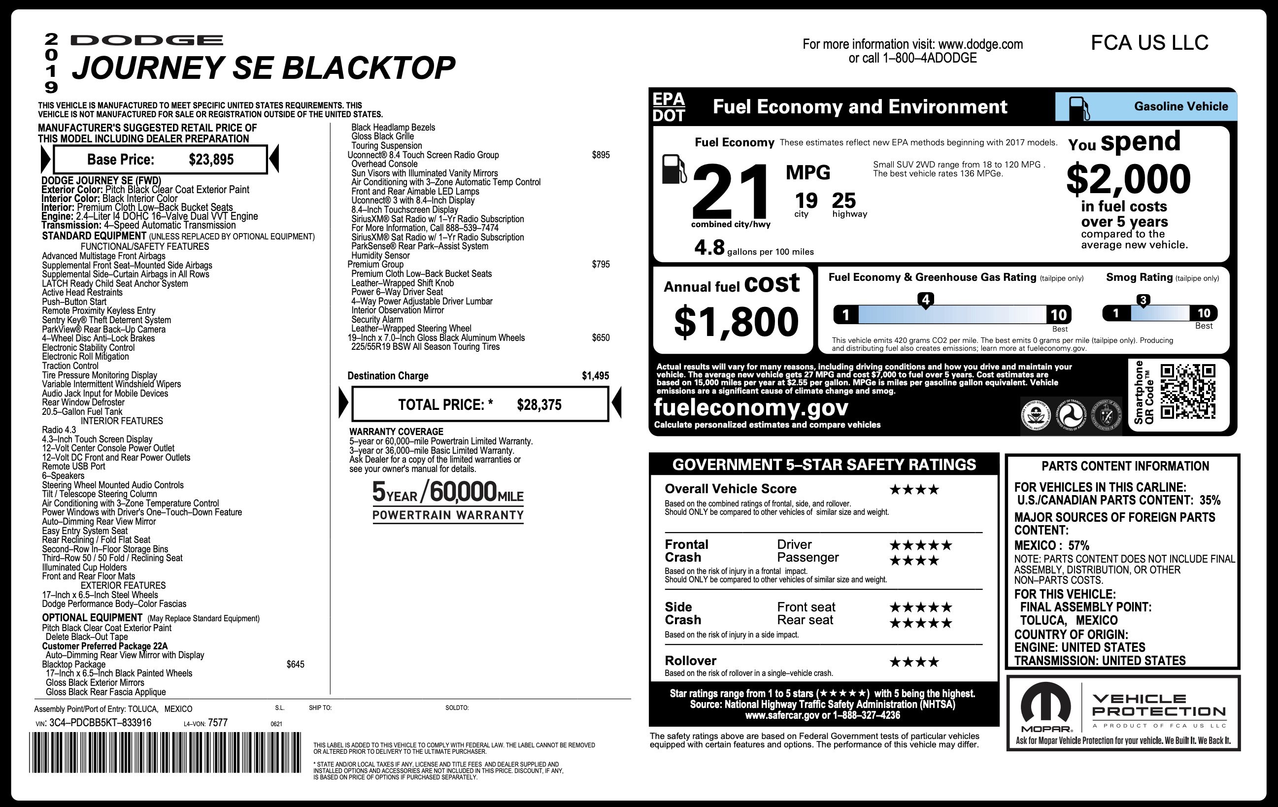 Used 2019 Dodge Journey SE w/ Premium Group image 3