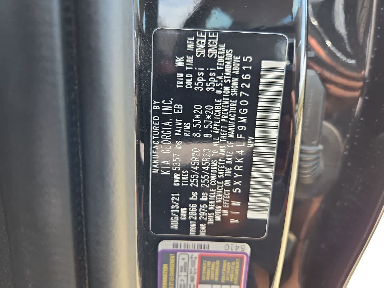 Certified 2021 Kia Sorento SX FWD image 34