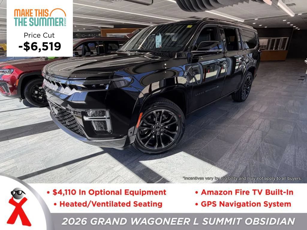 New 2026 Jeep Grand Wagoneer L Summit w/ Rear Seat Video Group I