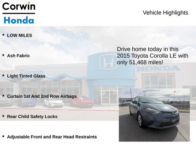 Used 2015 Toyota Corolla LE image 6