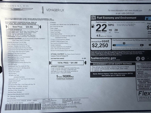 New 2026 Chrysler Voyager LX image 32