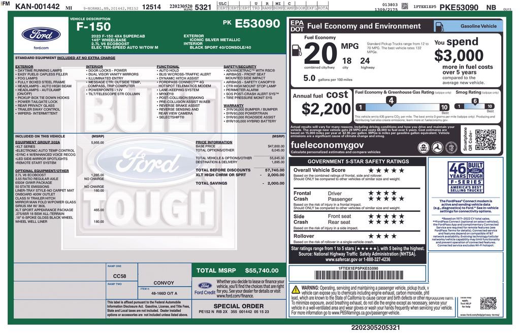 Used 2023 Ford F150 XLT w/ Equipment Group 302A High AWD/4WD image 2