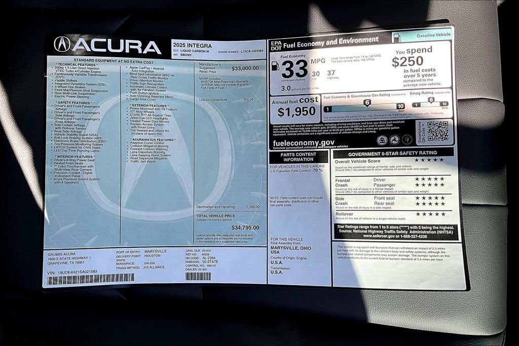 Certified 2025 Acura Integra image 24