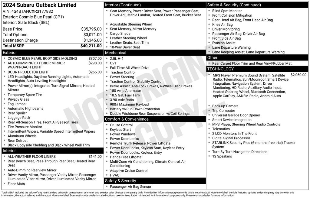 Certified 2024 Subaru Outback Limited AWD/4WD image 26