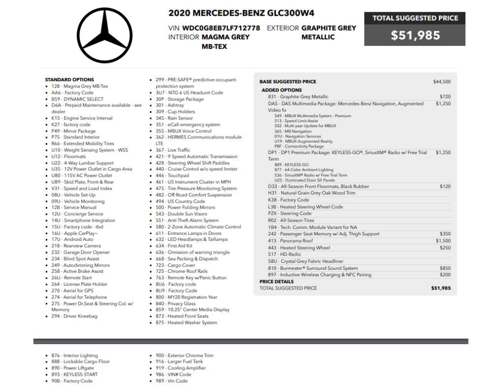 Used 2020 Mercedes-Benz GLC 300 4MATIC image 2