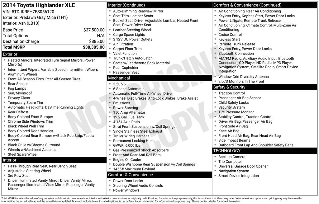 Used 2014 Toyota Highlander XLE image 33