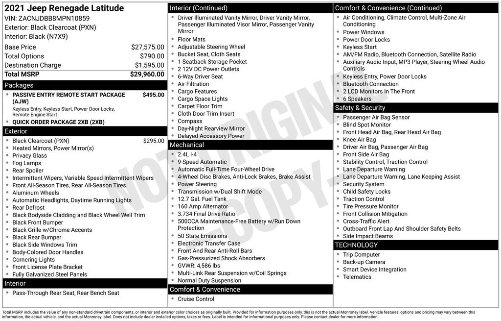 Used 2021 Jeep Renegade Latitude image 25