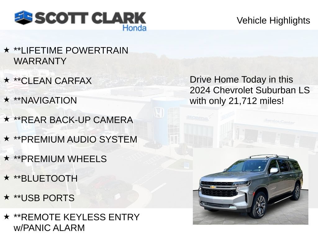 Used 2024 Chevrolet Suburban LS w/ Driver Alert Package AWD/4WD image 12