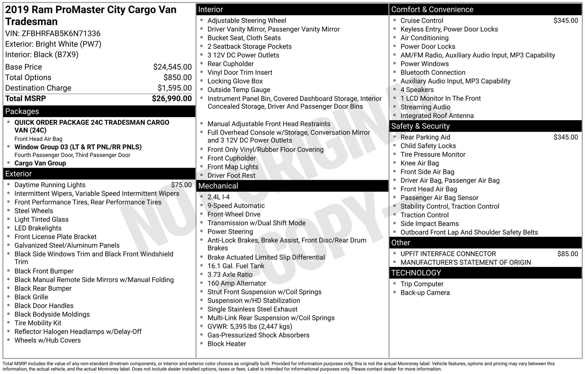 Used 2019 RAM ProMaster City Tradesman image 15