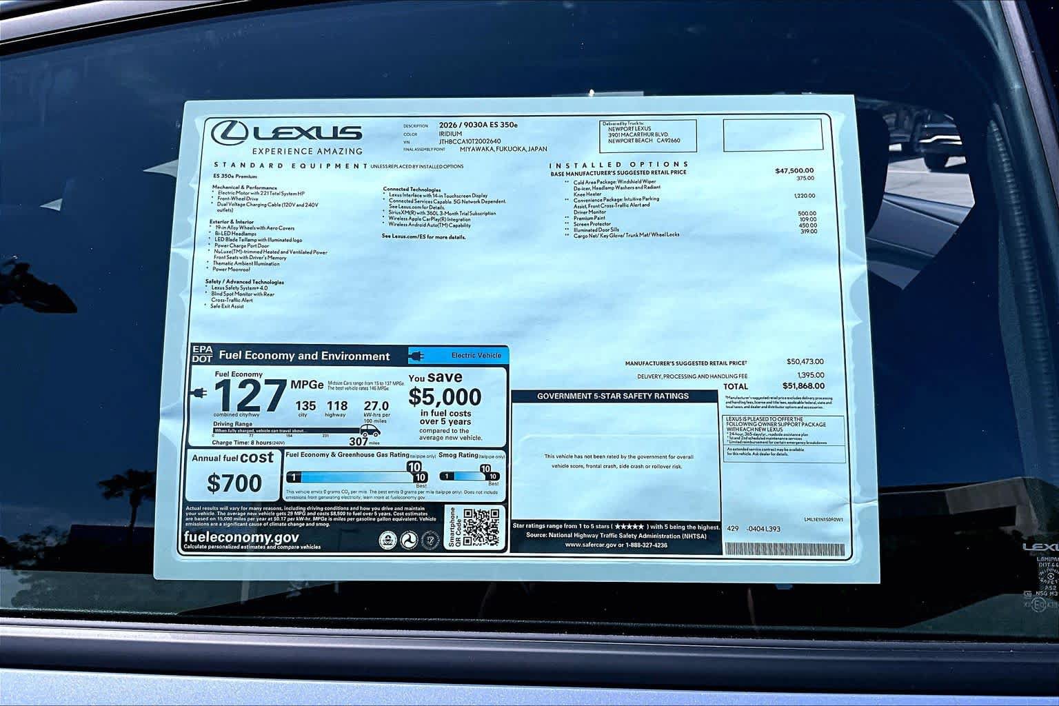 New 2026 Lexus ES 350e w/ Convenience Package FWD image 22