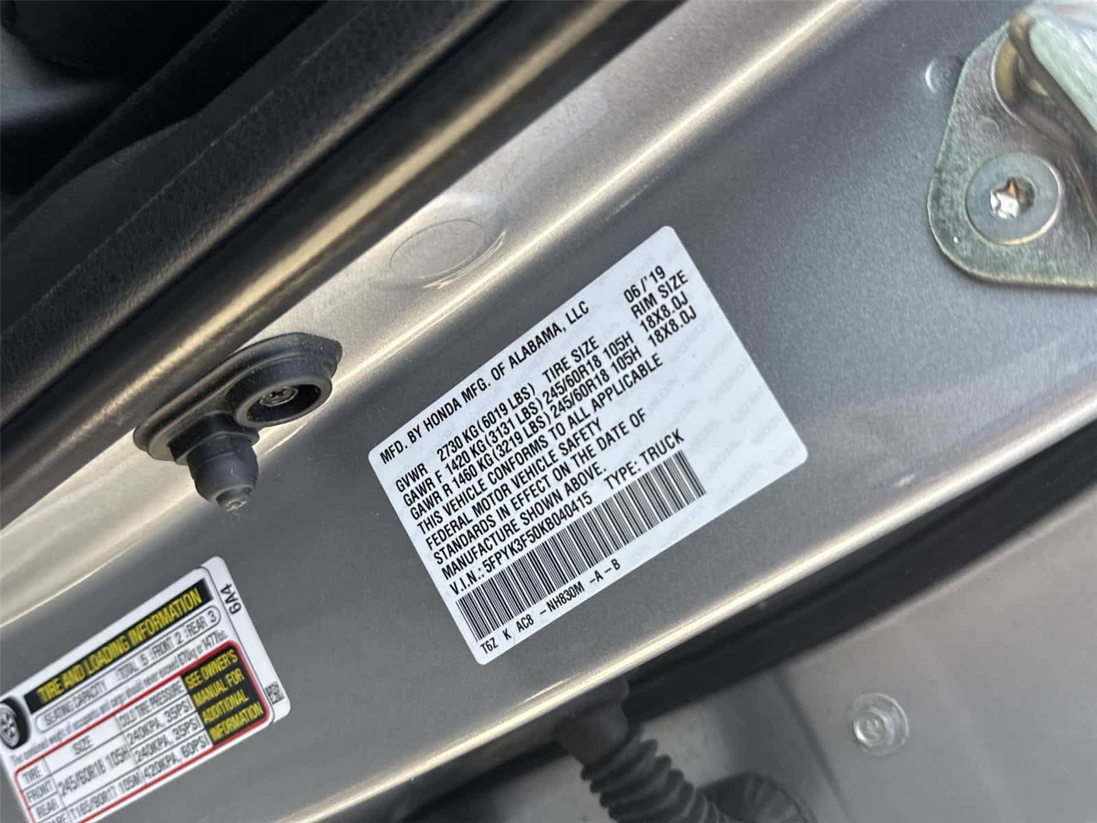 Used 2019 Honda Ridgeline RTL image 32