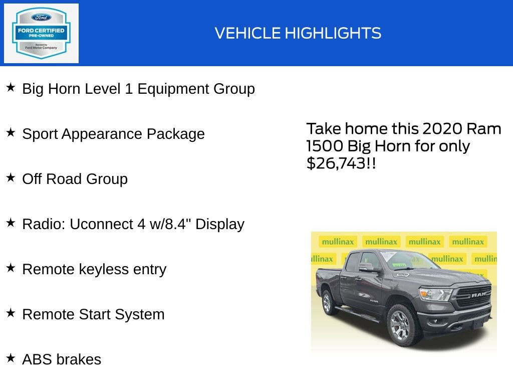 Used 2020 RAM 1500 Big Horn image 18