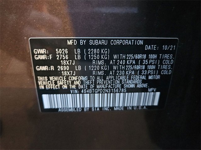 Used 2022 Subaru Outback Touring XT image 35
