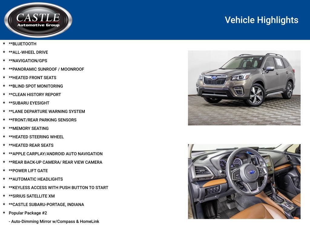 Used 2020 Subaru Forester Touring w/ Popular Package #2 AWD/4WD image 3