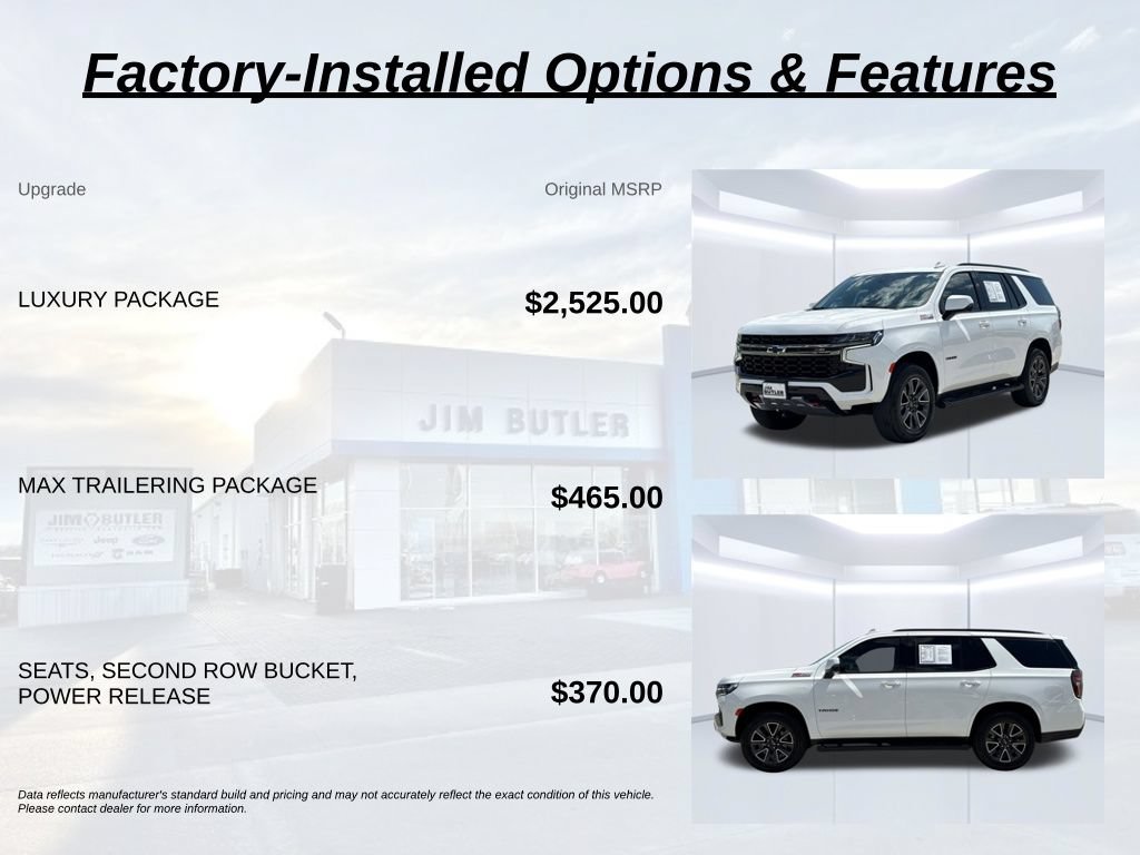 Used 2022 Chevrolet Tahoe Z71 w/ Luxury Package AWD/4WD image 2