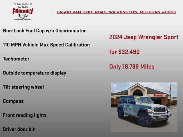 Used 2024 Jeep Wrangler Unlimited Sport AWD/4WD image 25