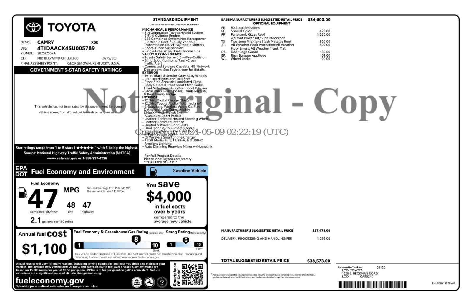 Used 2025 Toyota Camry XSE image 53