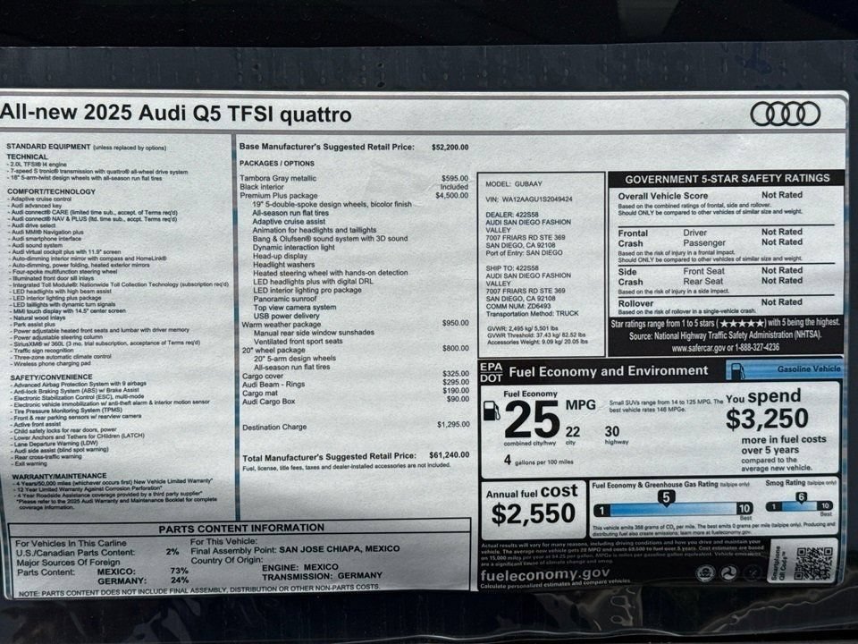 Used 2025 Audi Q5 Premium Plus w/ Premium Plus AWD/4WD image 21
