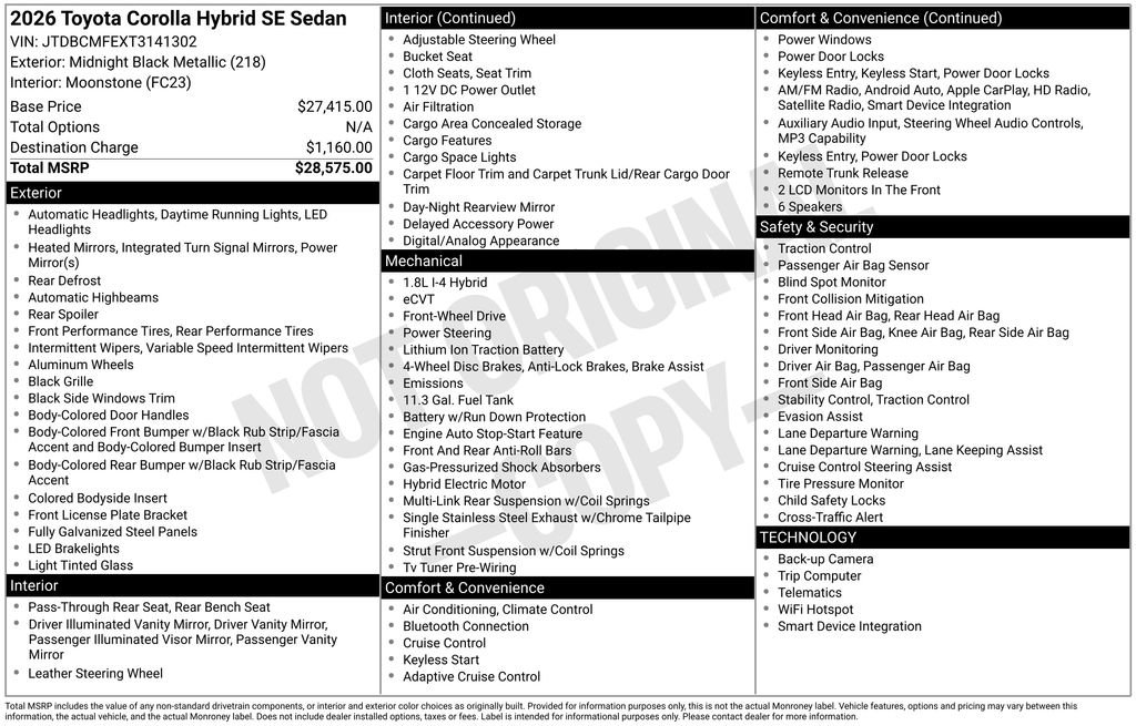 Used 2026 Toyota Corolla SE FWD image 30