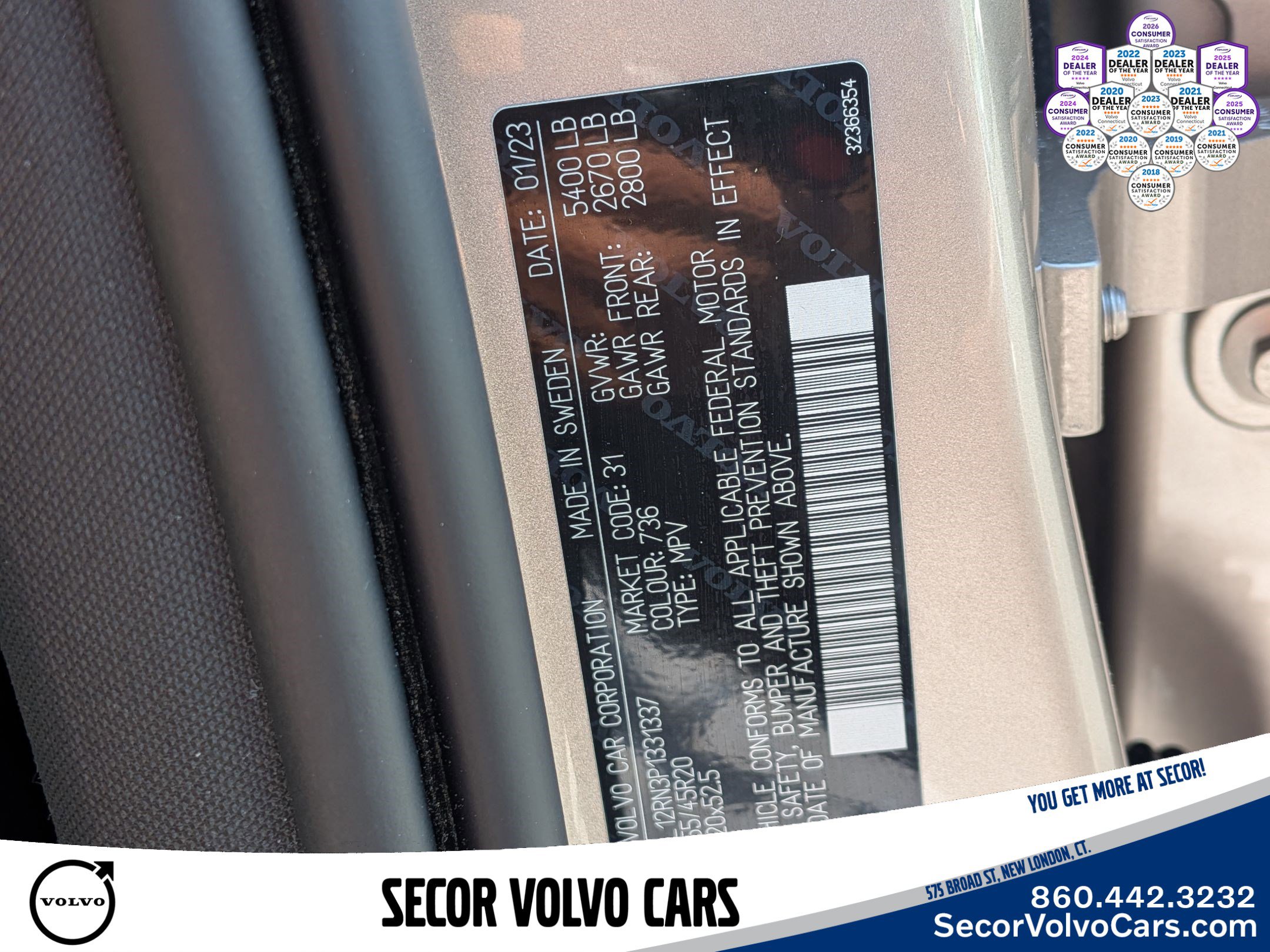 Certified 2023 Volvo XC60 B5 Plus w/ Climate Package AWD/4WD image 31