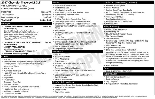 Used 2017 Chevrolet Traverse LT image 50